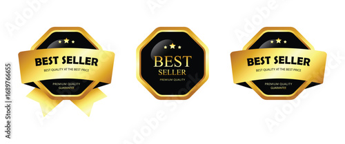 Set of Best Seller label for business purpose