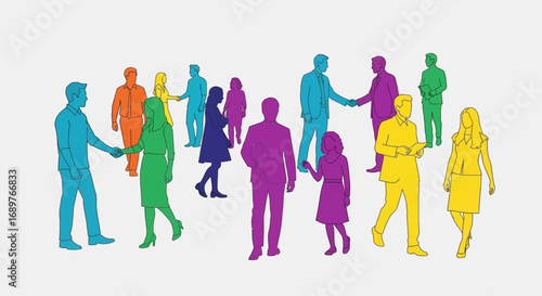group of business people in action