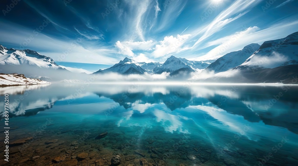 Fototapeta premium pristine alpine lake