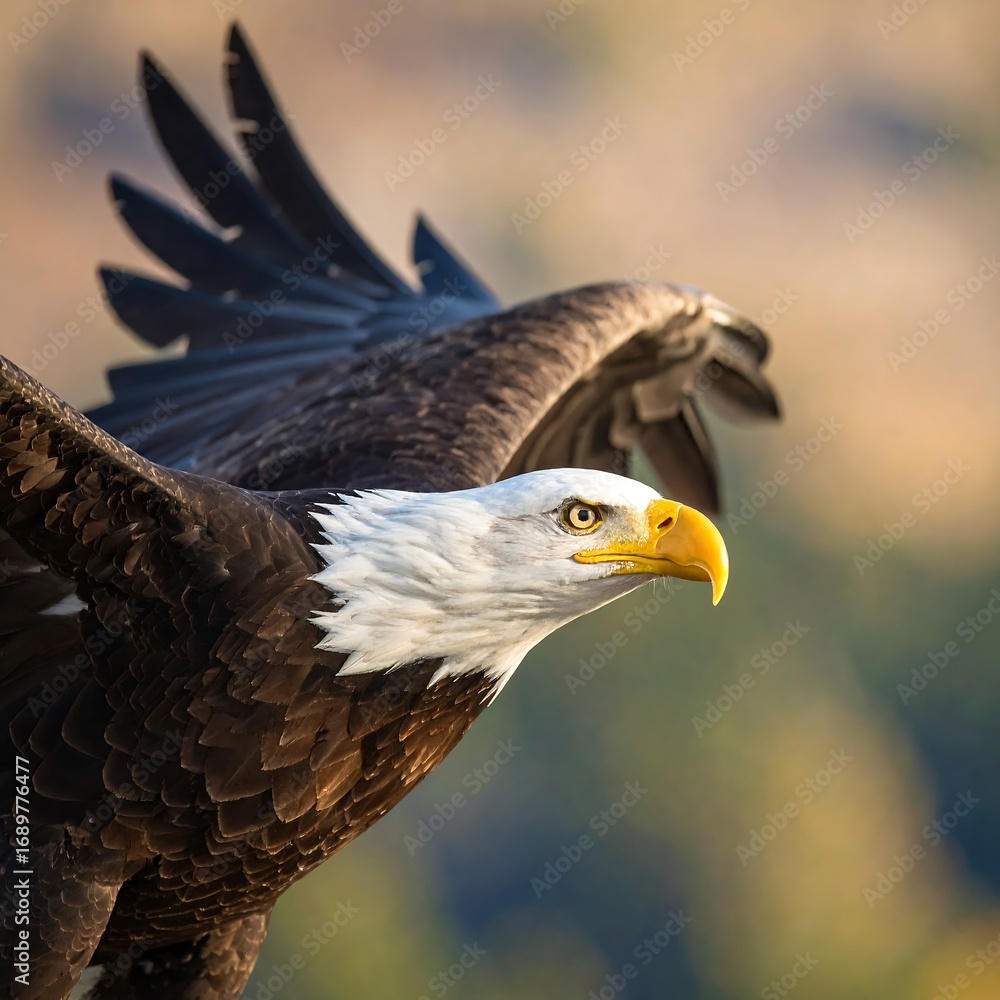 Obraz premium Majestic eagle in flight (1)