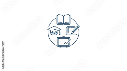 Illustration depicting the essential elements of education and learning.