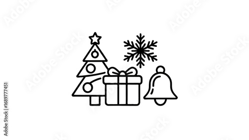Holiday Symbols Illustration.