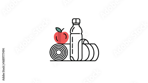 A simple and charming illustration of essentials for wellness.