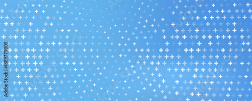 Abstract Light Blue Medical Background with Math Grid and Cross Pattern. Clean, sterile template for pharma UI, presentations, or healthcare interfaces. Eps10