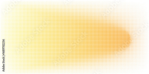 Yellow and Orange Halftone Dot Gradient. vector Eps 10