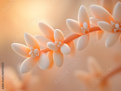 Peach Blossom Flowers Close Up Soft Bloom Macro Photography