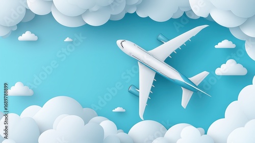 Airplane flying through clo...