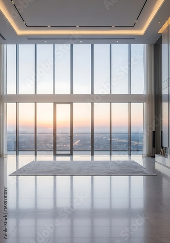 Wallpaper Mural Expansive panoramic view from luxury apartment at sunset providing modern living impression with abundant natural Torontodigital.ca