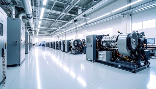 Industrial machinery in a modern factory