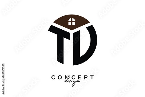 TW Creative Real Estate Monogram Logo Concept Design in Circle Shape