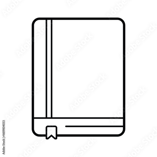 Free Download black and white Notebook vector illustration - GFXLoad