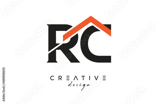 RC Creative Real Estate Architecture Monogram and Home Logo Design