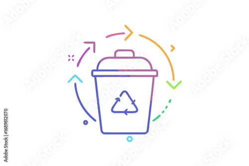 Compost bin arrows cycle eco friendly recycling icon