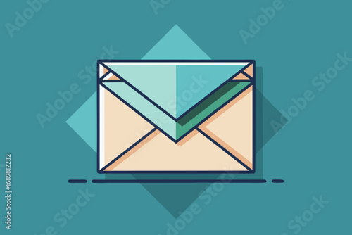 Envelope mail icon classic triangular flap design
