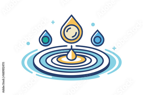 Liquidity pool drop geometric water finance crypto design