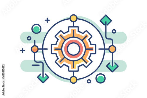 Machine learning gearwheel data flow artificial intelligence tech