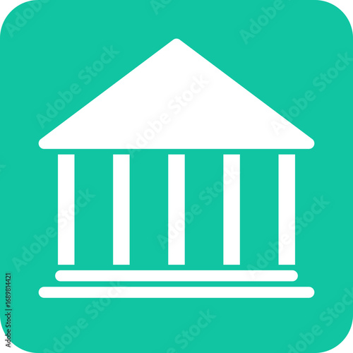 Scalable vector graphic of a classic bank building icon for financial services and institutions vector