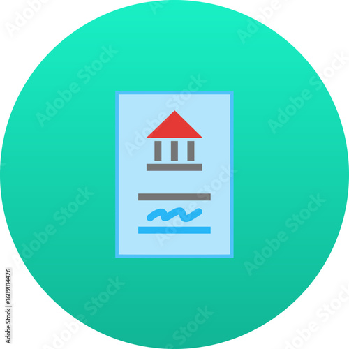 Scalable vector illustration of a bank draft document icon for financial services vector