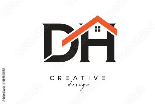 DH Creative Real Estate Architecture Monogram and Home Logo