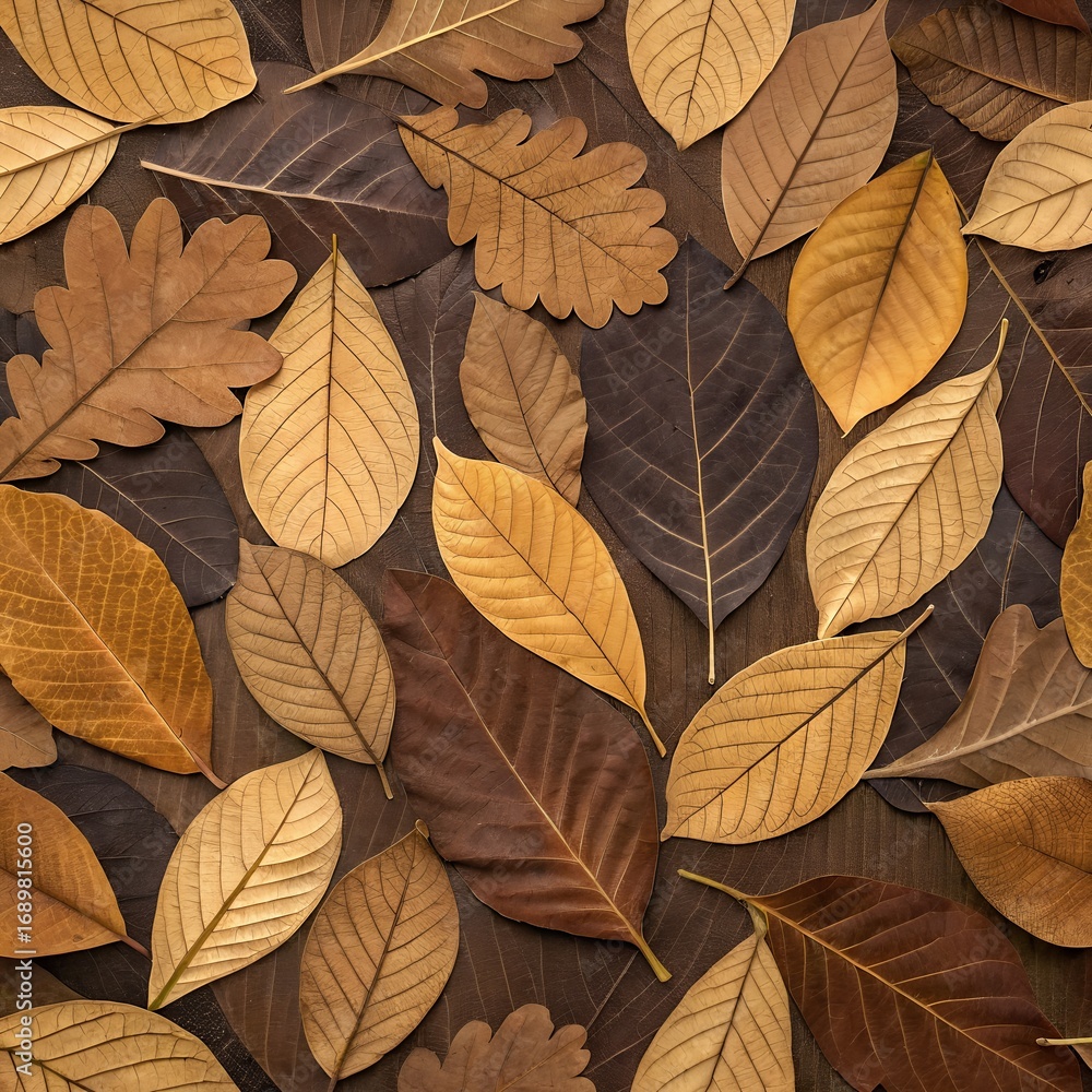seamless pattern with autumn leaves