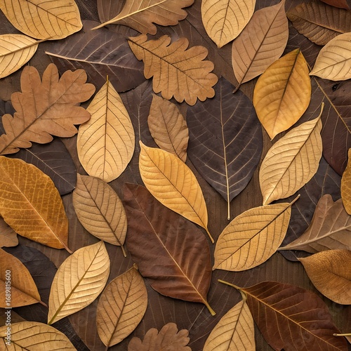seamless pattern with autumn leaves