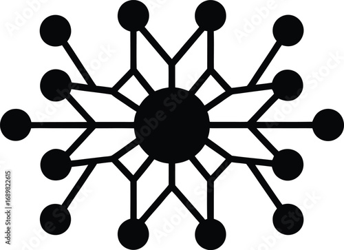 Neural connection vector icon.eps