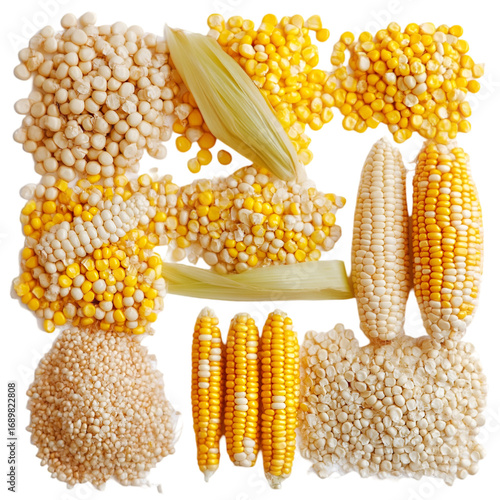 Wallpaper Mural Corn cob PNG cutout isolated on white and transparent background. corn cob, fresh corn, corn PNG, corn cutout, isolated corn, corn on white, corn transparent background, sweet corn, organic corn. Torontodigital.ca