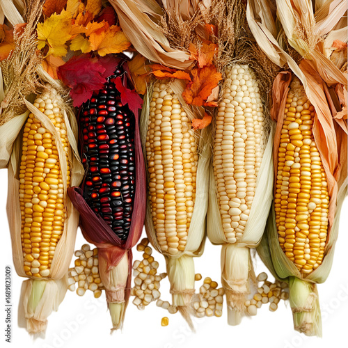 Wallpaper Mural Corn cob PNG cutout isolated on white and transparent background. corn cob, fresh corn, corn PNG, corn cutout, isolated corn, corn on white, corn transparent background, sweet corn, organic corn. Torontodigital.ca