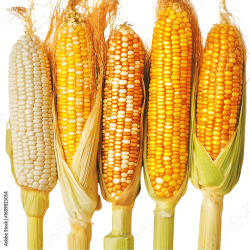 Wallpaper Mural Corn cob PNG cutout isolated on white and transparent background. corn cob, fresh corn, corn PNG, corn cutout, isolated corn, corn on white, corn transparent background, sweet corn, organic corn. Torontodigital.ca