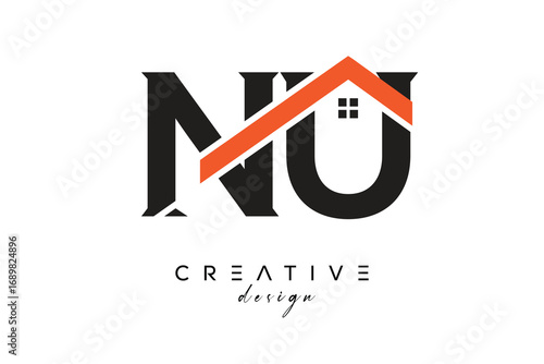 NU Creative Real Estate Architecture Monogram and Home Logo