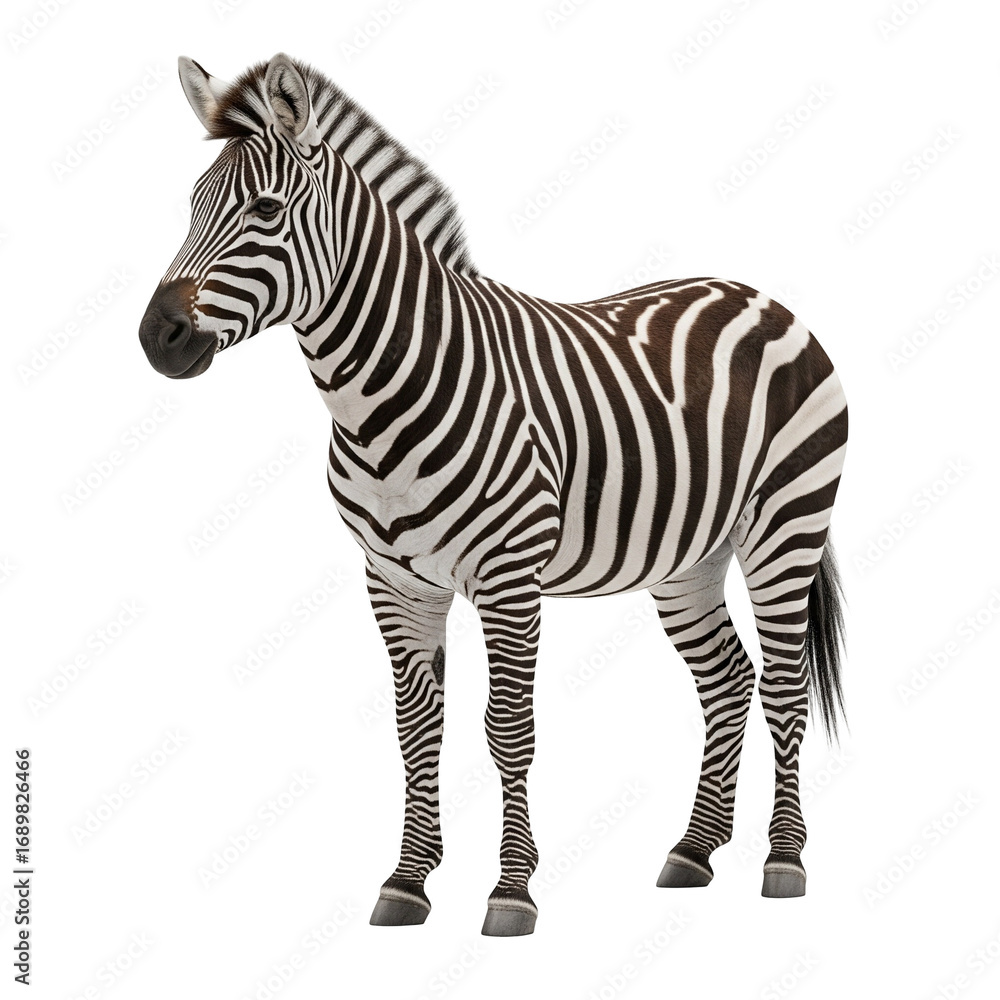 Fototapeta premium zebra isolated on white