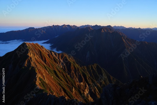 sunrise in the mountains
