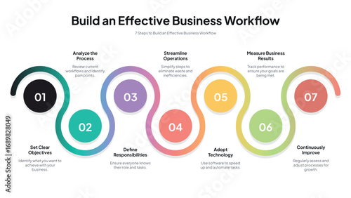 Infographic business pitch deck illustration