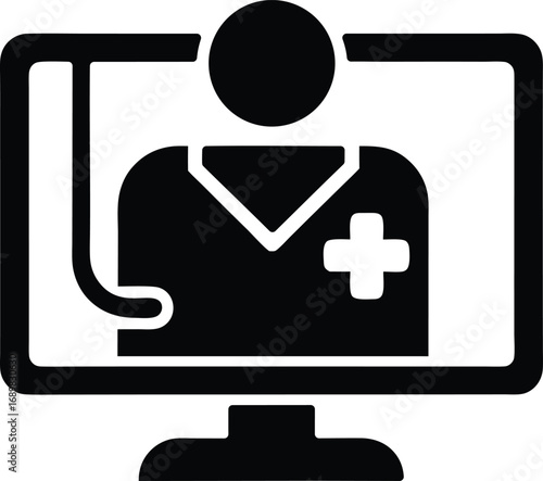 Telemedicine vector icon.eps