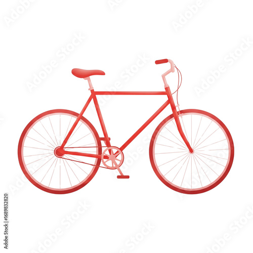 red bicycle vector