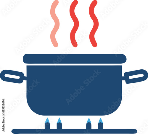 Cooking pot simmering on a stove top for world food day