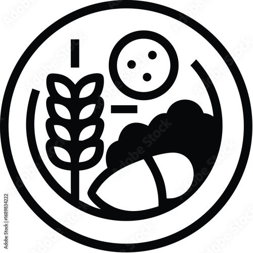 World food day icon symbolizing nutrition and agriculture