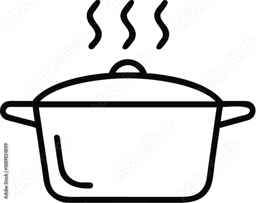 Hot pot icon for world food day celebration and culinary themes