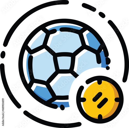 World tourism day soccer ball competition celebration icon