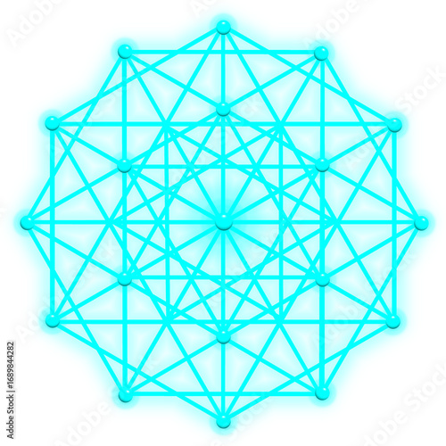 abstract blue geometry symbol background
