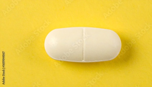 Pill on Yellow Surface