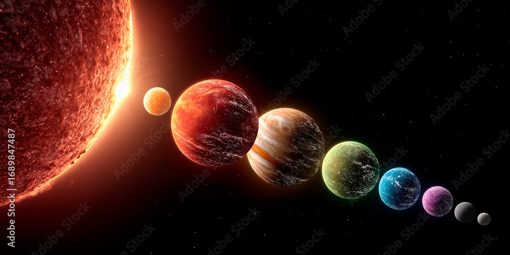 Naklejka premium Planetas alineados