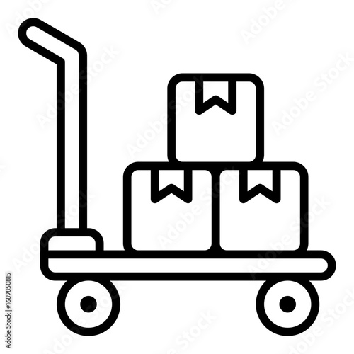 Loading dock icon. Cargo area symbol. Warehouse loading and shipping collection. Line Icon