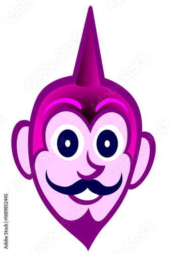 Máscara de Pirenópolis diabo rosa