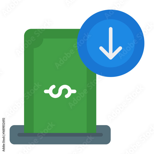 Money deposit icon. Savings protection symbol. Bank insurance and financial policy collection. Flat Icon