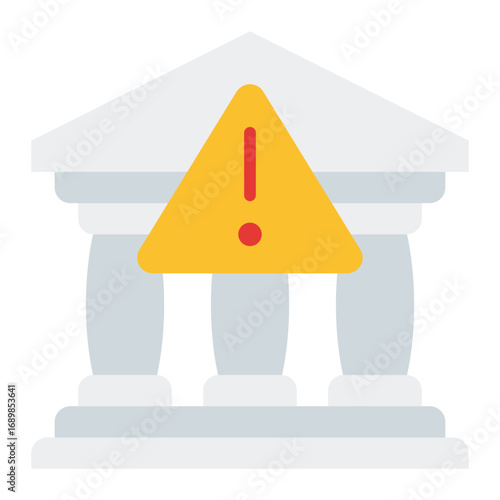 Bank icon. Finance institution symbol. Business economy and money collection. Flat Icon