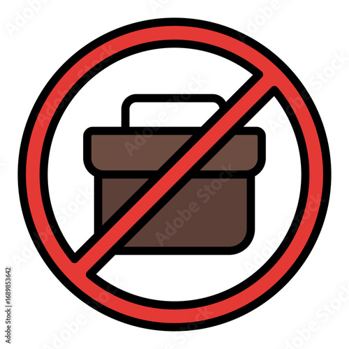 Unemployment icon. Job loss symbol. Economic crisis and business downturn collection. Filled Line Icon
