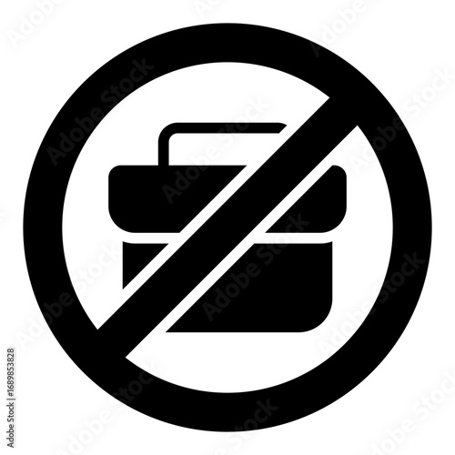 Unemployment icon. Job loss symbol. Economic crisis and business downturn collection. Glyph Icon