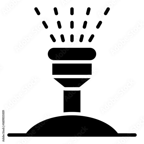 Sprinkler icon. Garden sprinkler symbol. Water irrigation and plant care collection. Glyph Icon