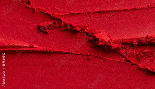 Red lipstick texture close-up